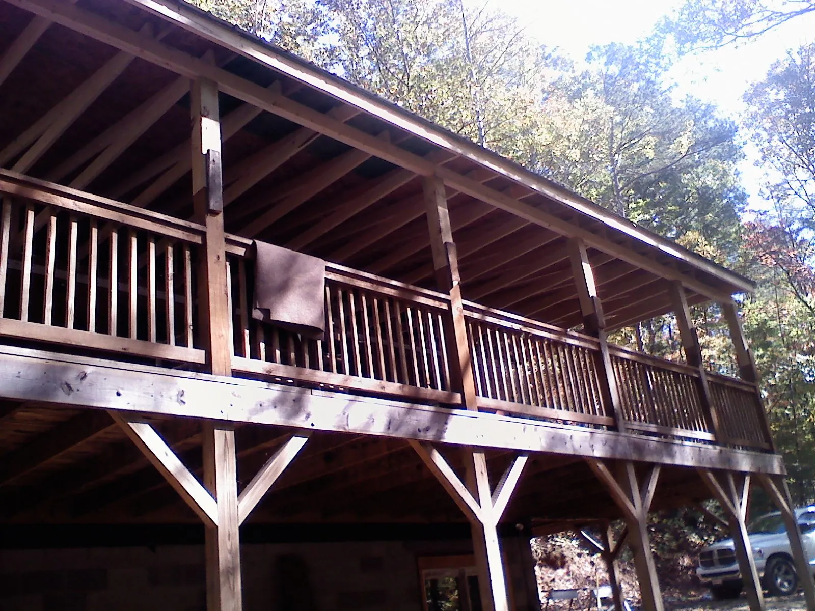 Timber framing under a new elevated porch and deck — Roof Leak Repair in Carolina Beach by Roofing Brothers